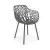 Chaise Forest, metallic grey