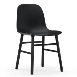 Chaise Form pieds noirs, Noir
