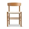 Chaise J39, Hêtre verni vintage-canvas naturel