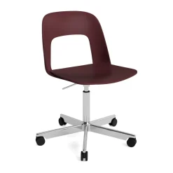 Chaise Layout Chair 141, Bordeaux-aluminium poli