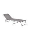 Chaise longue Amigo, Tissu continente-support en aluminium