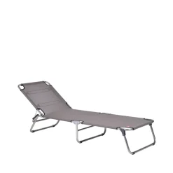 Chaise longue Amigo, Tissu continente-support en aluminium