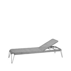 Chaise longue Breeze weave, Light grey