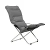 Chaise longue Fiesta Soft, Tissu anthracite-structure en aluminium