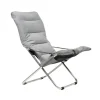 Chaise longue Fiesta Soft, Tissu grey-support en aluminium