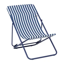 Chaise Longue Maxi Transat, Rayures Bleu