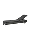 Chaise longue Presley weave, Black