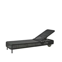 Chaise longue Presley weave, Black