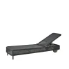 Chaise longue Presley weave, Graphite