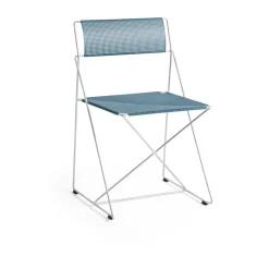 Chaise X-Line Indoor Outdoor, Powder blue-hot galvanised