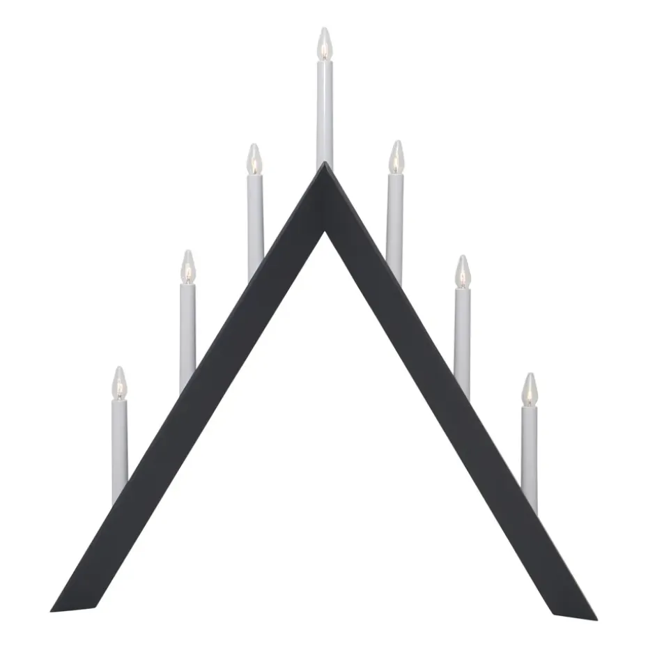 Chandelier de l'Avent Arrow 64,5cm, Gris