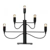 Chandelier Milano 5 46 cm, Noir
