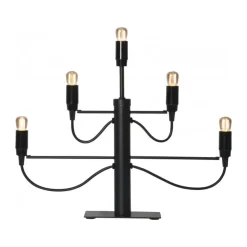 Chandelier Milano 5 46 cm, Noir