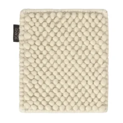 Échantillon de tapis Flock en laine, Blanc naturel