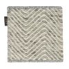 Échantillon de tapis Furrow en laine, Blanc-gris naturel