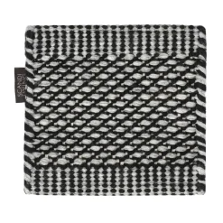 Échantillon de tapis Lea en laine, Noir