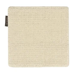 Échantillon de tapis Terrain en laine, Blanc naturel