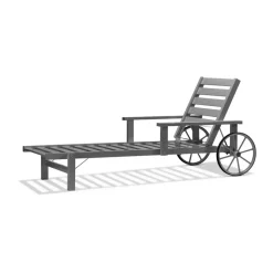Chariot de repos 31, Gris, 79x174 cm