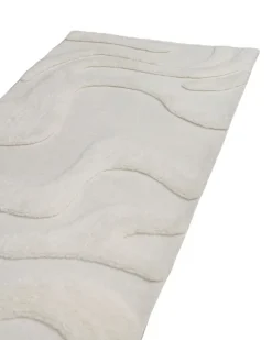 Chemin de couloir en laine Norlander 80x350 cm, White