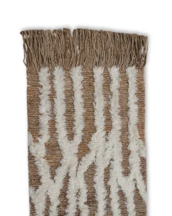 Chemin de couloir en laine Wahl 80x300 cm, Brown-offwhite