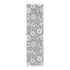 Chemin de table Flowering 35x120 cm, Gris