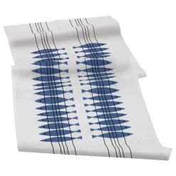 Chemin de table Hareng, bleu