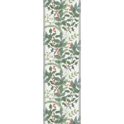 Chemin de table Julia 35x120 cm, Blanc-vert