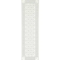 Chemin de table Åttebladrose 50x150 cm, Beige