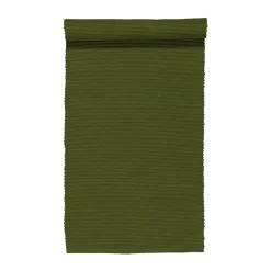 Chemin de table Uni 45x150 cm, Vert olive foncé