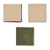 Chiffons microfibres Mundus 30x30 cm 3 pièces, Camel-olive