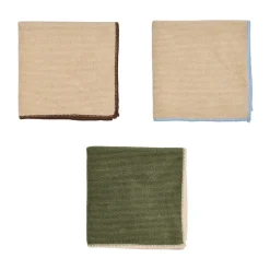 Chiffons microfibres Mundus 30x30 cm 3 pièces, Camel-olive