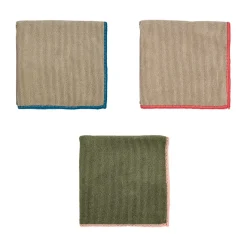 Chiffons microfibres Mundus 30x30 cm 3 pièces, Olive-clay