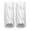 Club No. 3 verre à long drink plastique 25 cl, lot de 2, Cristal transparent