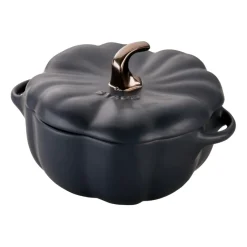 Cocotte citrouille en grès noir Staub, 0,7 L