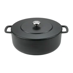 Cocotte Combekk Enameled en fonte émaillée Ø28 cm, Black