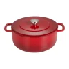 Cocotte Combekk Enameled en fonte émaillée Ø24 cm, Cherry