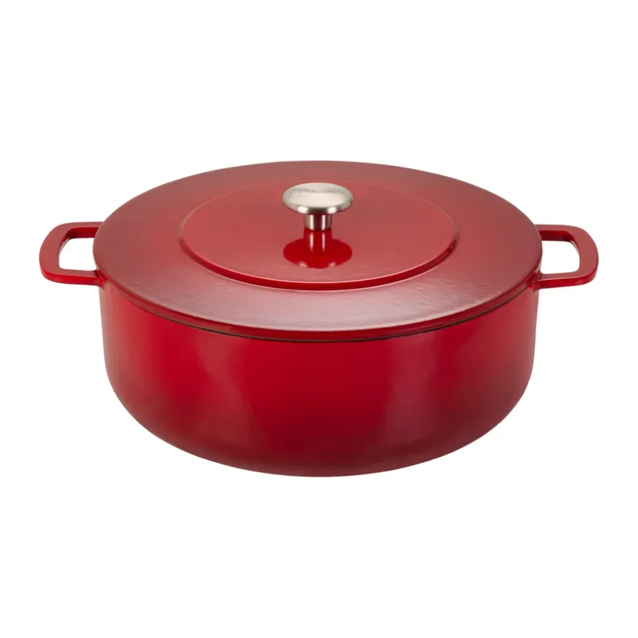 Cocotte Combekk Enameled en fonte émaillée Ø28 cm, Cherry