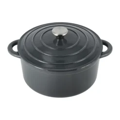 Cocotte en fonte ronde Nordwik 5 l, Gris