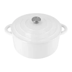 Cocotte en fonte ronde Nordwik 5 l, Blanc