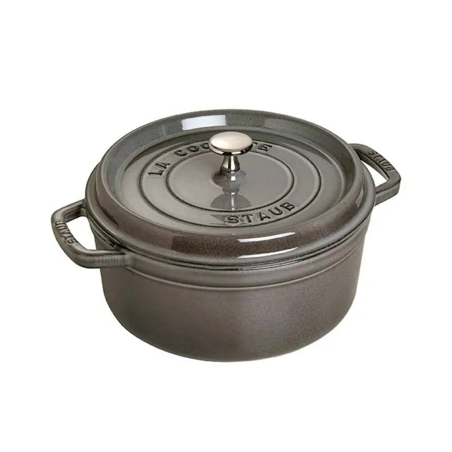 Cocotte en fonte ronde Staub 5,2 l, gris