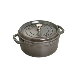 Cocotte en fonte ronde Staub 3,8 l, gris