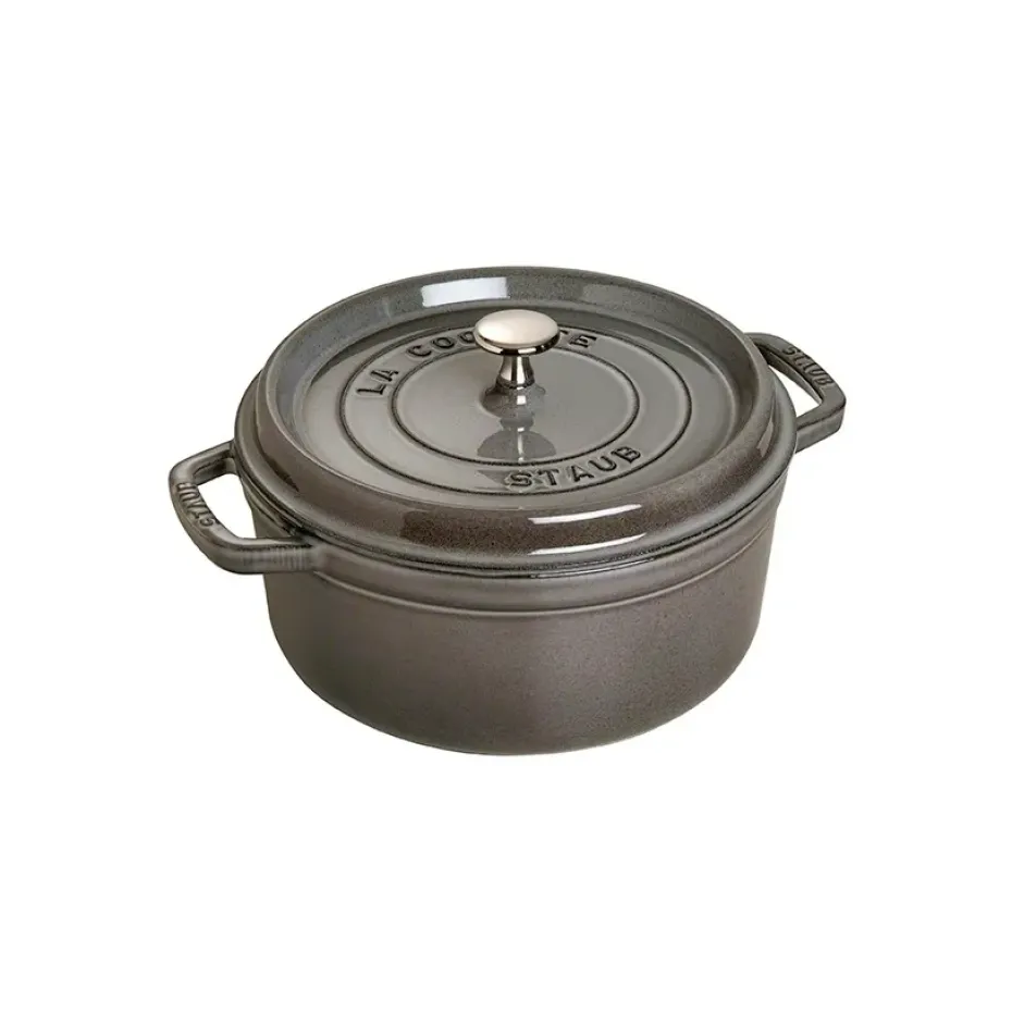 Cocotte en fonte ronde Staub 3,8 l, gris