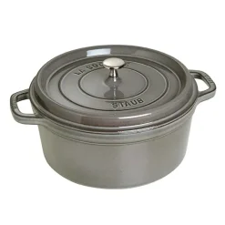 Cocotte en fonte ronde Staub 6,7 l, gris