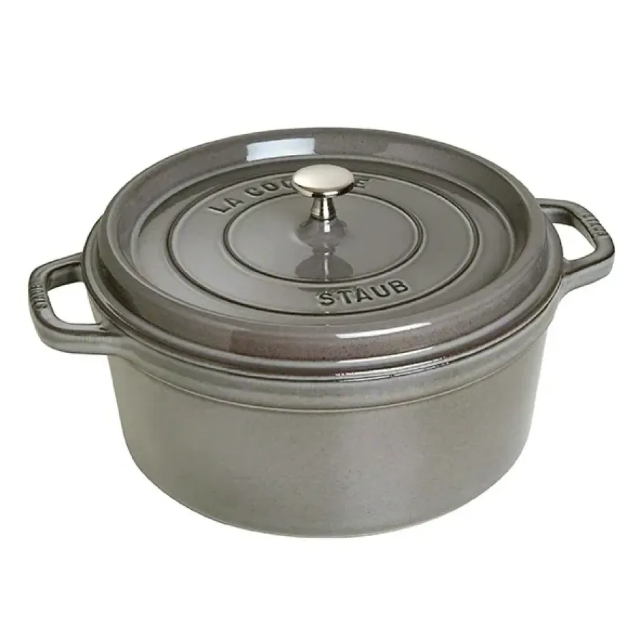 Cocotte en fonte ronde Staub 6,7 l, gris
