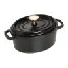 Cocotte ovale La Cocotte Staub fonte 1 L, Noir