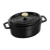 Cocotte ovale La Cocotte Staub 0,6 L, Noir