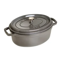 Cocotte ovale La Cocotte Staub fonte 3,2 L, Gris graphite