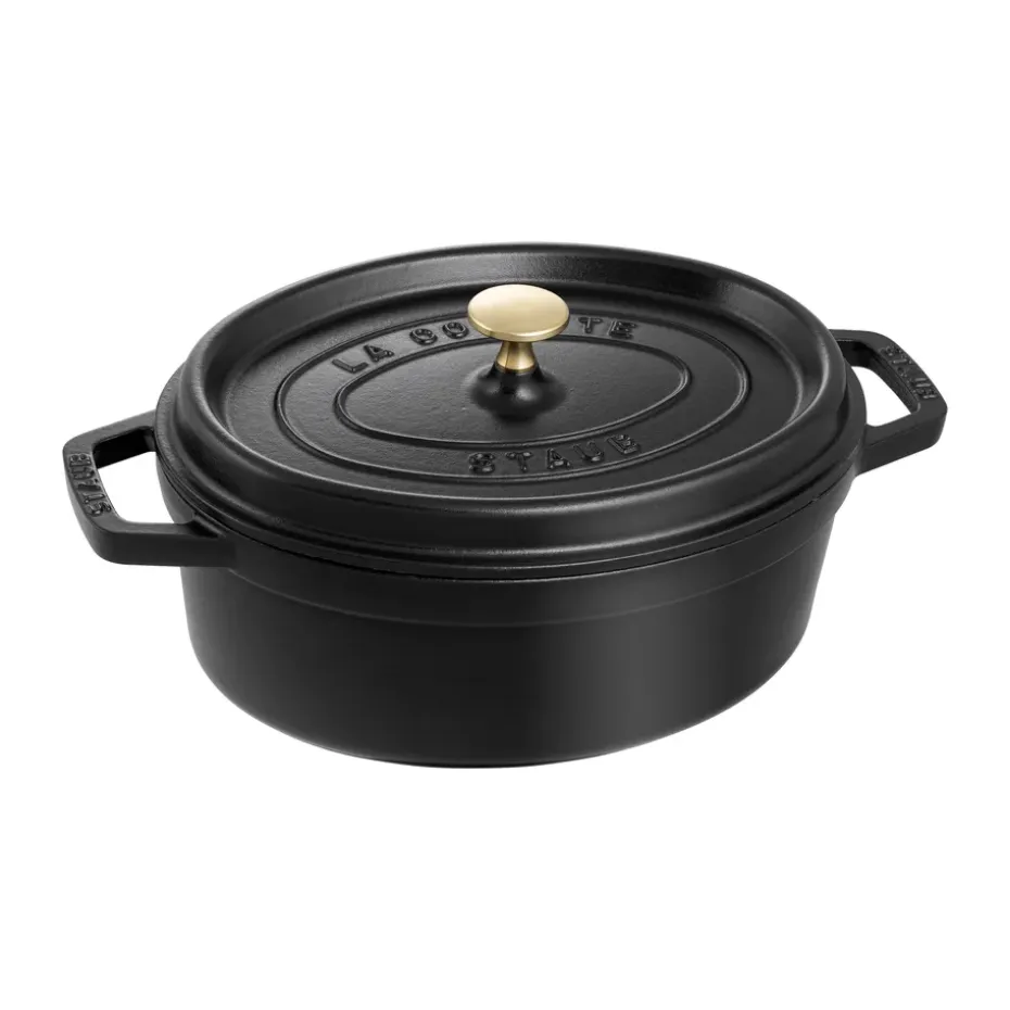 Cocotte ovale La Cocotte Staub fonte 3,2 L, Noir