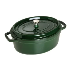 Cocotte ovale La Cocotte Staub fonte 4,2 L, Basilic vert