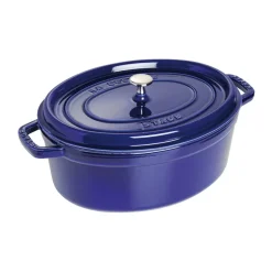 Cocotte ovale La Cocotte Staub fonte 5,5 L, Bleu foncé
